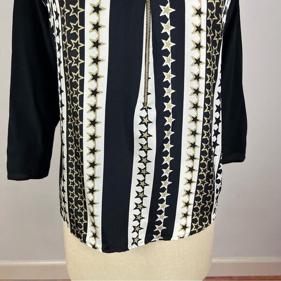Sandro Star Zipper Printed Blouse - Picture 4 of 6